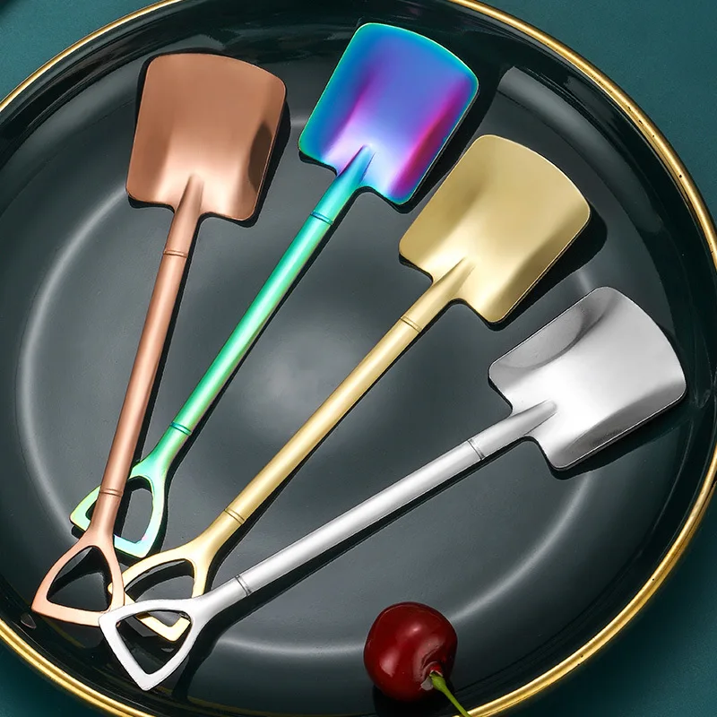 

Stainless Steel Coffee Spoon Watermelon Shovel Dessert Spoon Ice Cream Spoon Teaspoon Stirring Spoon