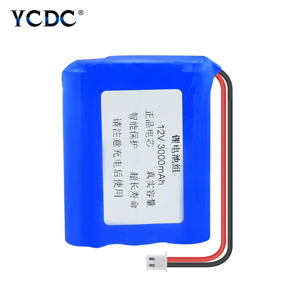XH plug 3000Mah lifepo4 18650 Батарея 12V 3/6/9* клетки пакет Перезаряжаемые литий-ионный аккумулятор DIY батареи резервного копирования для светодиодный светильник - Цвет: XH plug 3000Mah