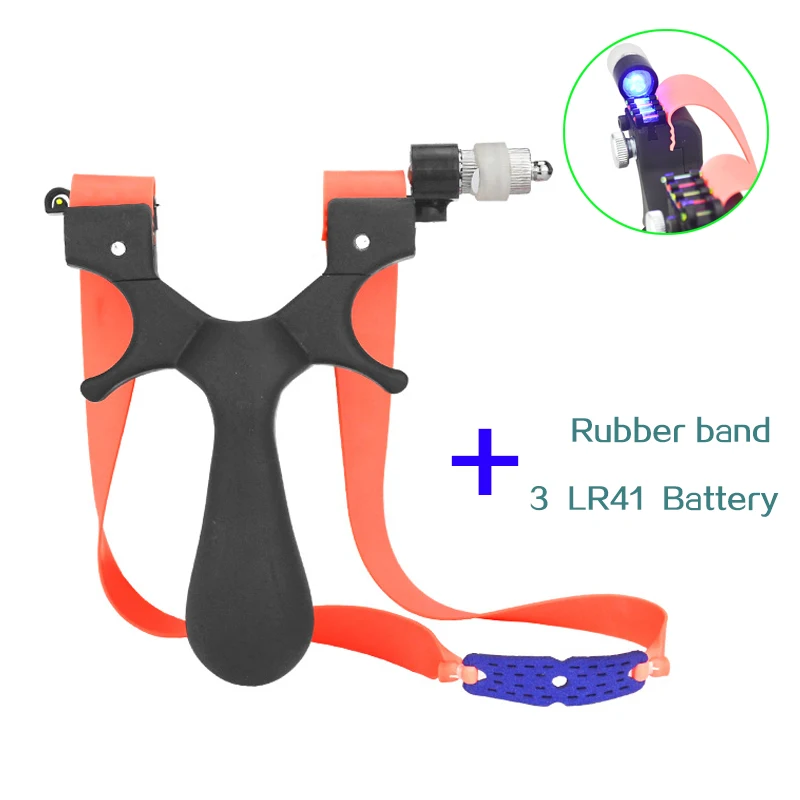 

New Chasing Slingshot High Precision ABS Resin Recurve Wide Leather outdoor slingshot With 3 LR41 Battery
