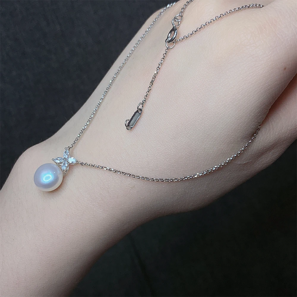 

925 sterling silver women's necklace 925 sterling silver pendant clavicle chain 1:1zircon inlaid couple fashion gift accessories