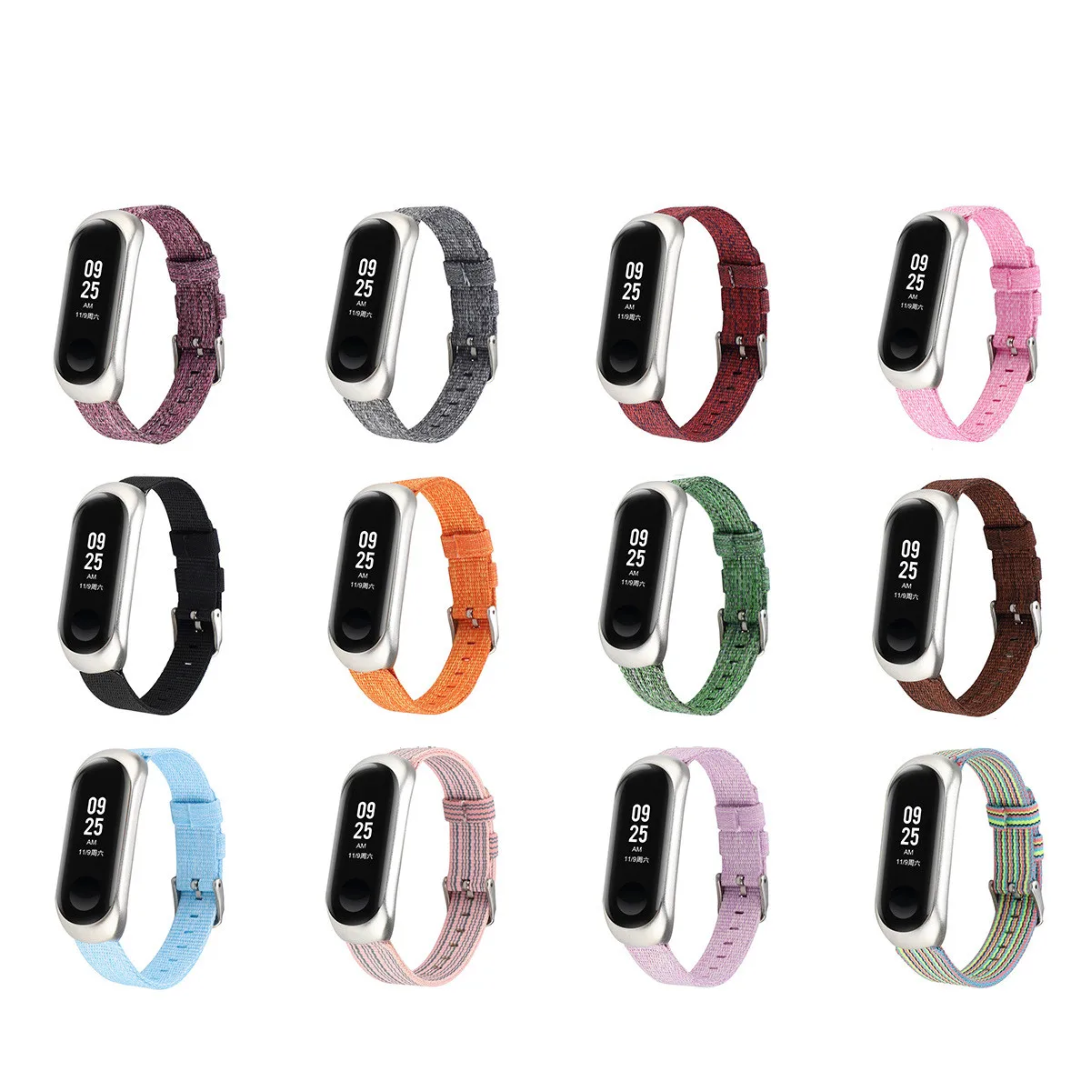 

Smart Watch Band For Xiaomi Mi Band 6 5 4 3 Strap Fashion Nylon Watchband Watches Bracelet On Mi Band 5 correa reloj inteligente