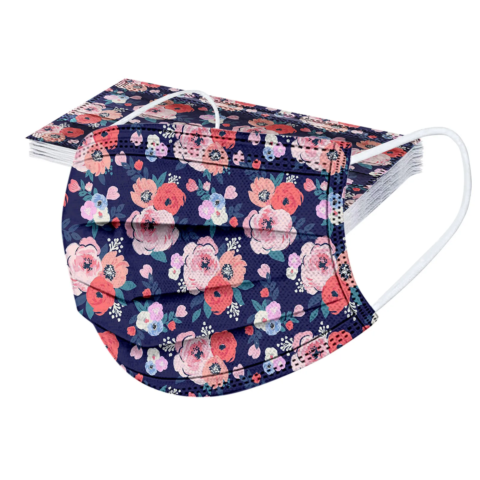 10pcs Adult Floral Printed Masks Mouth-muffle Disposable Flower Pattern Face mask 3 Layer Ply Meltblown Cloth Filter Facemask | Красота и