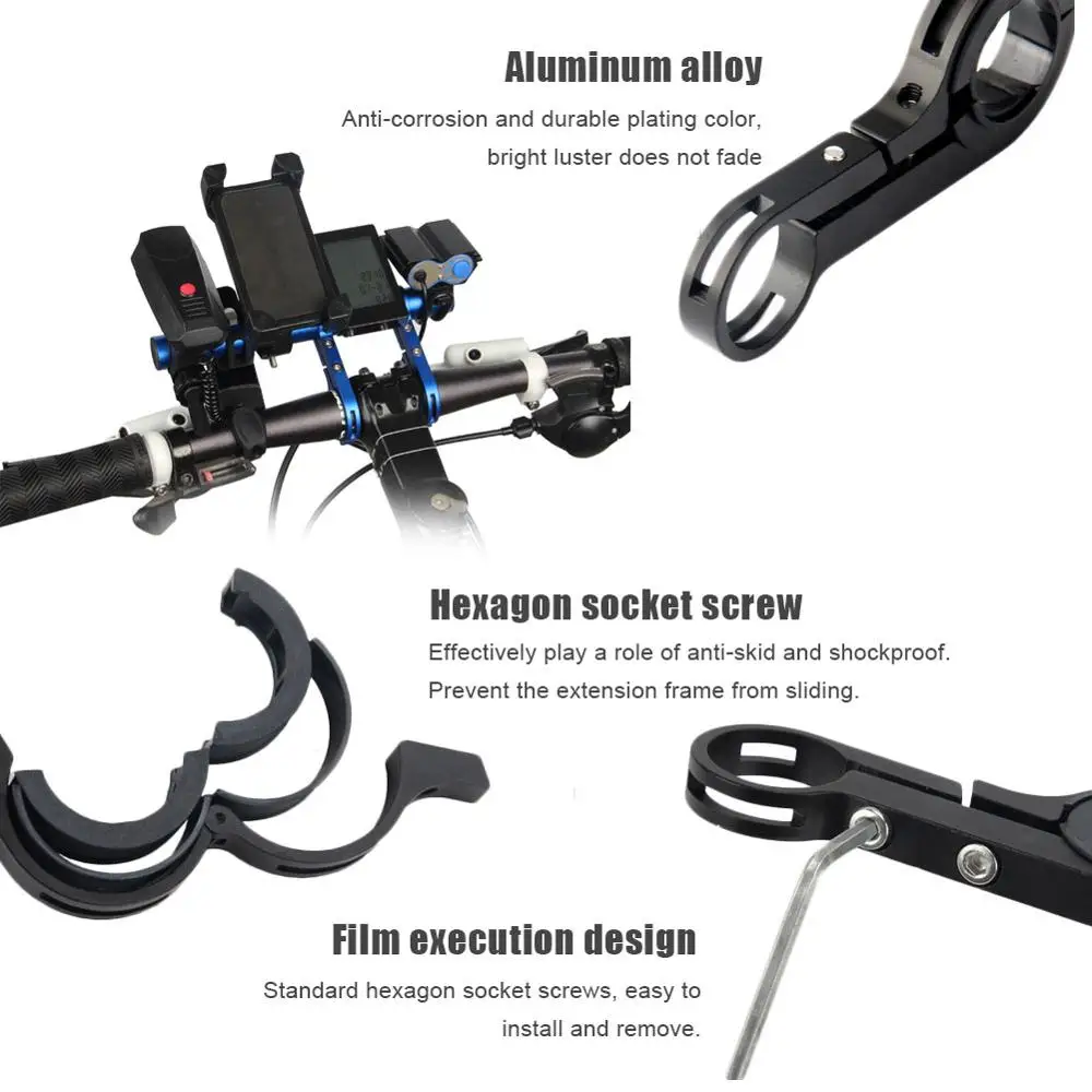 Двухполюсный удлинитель для руля велосипеда 10/20 см | Спорт и развлечения