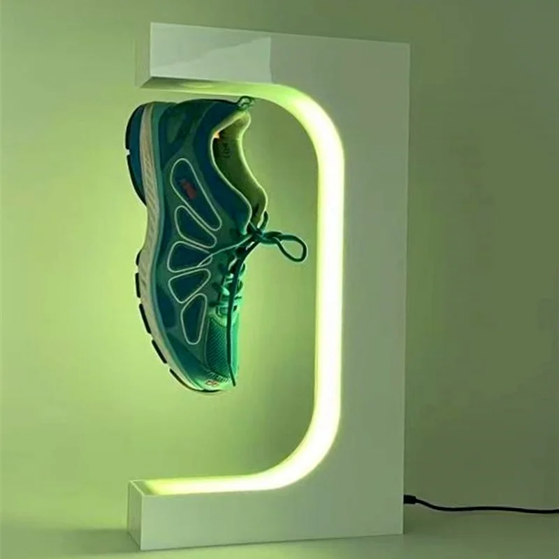 

Maglev Display Stand E-shaped Adjustable Shoe Rack Store Sample Shoe Advertising Sample Hanging Spin Rack Shoe Cabinets