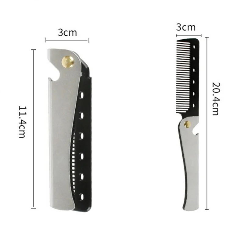 

Portable Folding Pocket Combs For Men Oil Head Portable Beard Combs Hair Styling Product Combs For Man Women