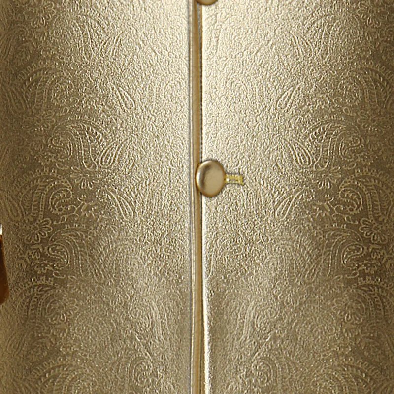 Для мужчин s блейзер с узором &quotпейсли&quot куртка Блестящий Золотой покрытием