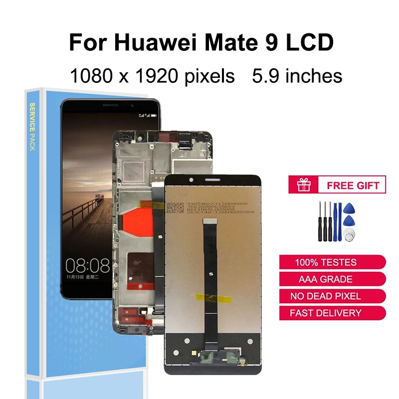 

For Huawei Mate 9 Mate9 LCD Display Touch Screen Digitizer Assembly Replacement Parts MHA-L29 MHA-L09 MHA-AL00 With Frame