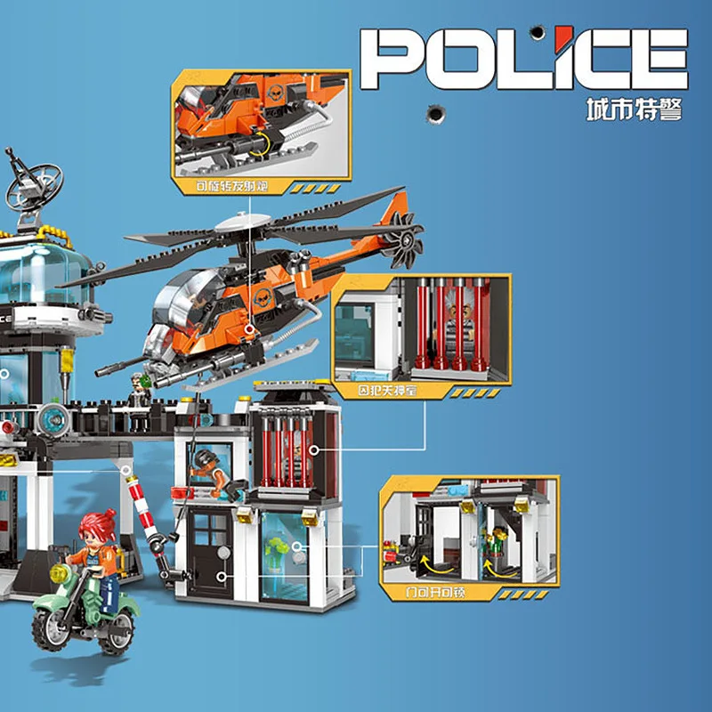 

XINGBAO 10001 City Serie The Police Operational Command Station Set s Building Blocks Bricks Compatible Birthday Gift