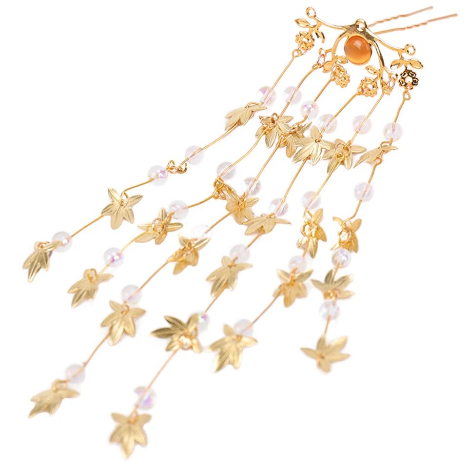 

Traditional Chinese Hair Accessories Flower Hairpin Handmade Hair Clip Head Accessories Beautiful Girls Tassel Barrette