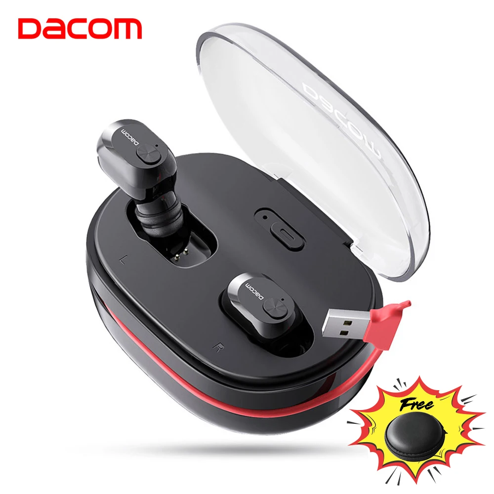 DACOM K6H Pro TWS Handsfree Air Earpiece мини гарнитура стерео Bluetooth 5 0 наушники беспроводные PK i12