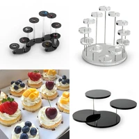 round cupcake holder stand acrylic display stand for cake dessert rack food macaron tower wedding birthday party decoration tool