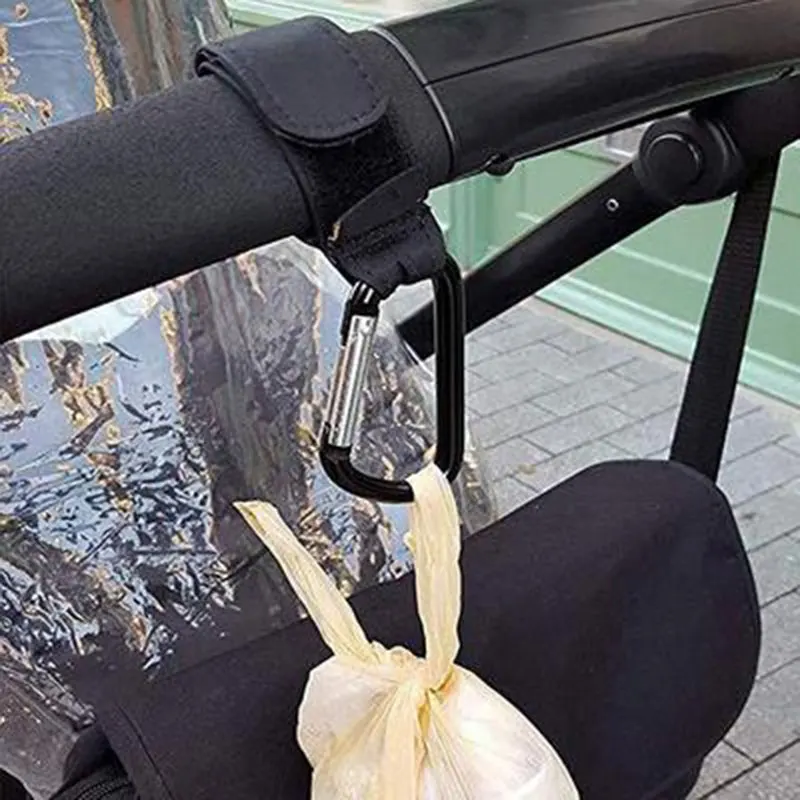 

2pcs Baby Stroller Accessories Multi Purpose Baby Stroller Hook Shopping Pram Hook Black High Quality Metal Convenient Hook