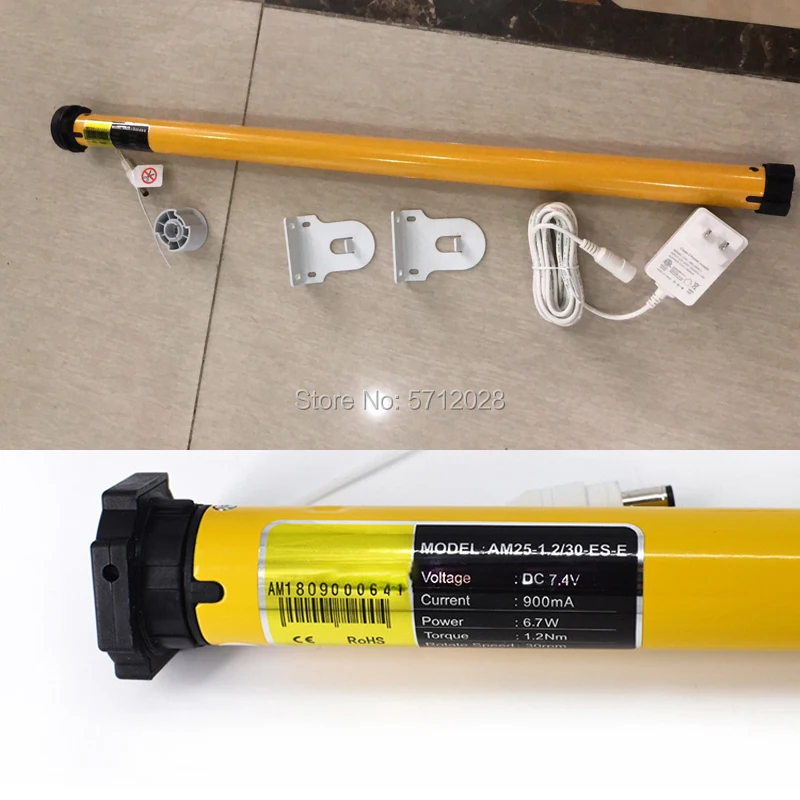 A-OK Rechargable Smart Motor with romote Built-in lithium battery tubular motor for 38MM Tube Motorized Electric Roller Blind |