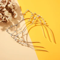 korea cute cat ear headband for women girls fashion crystal pearl handmade hair bands female hair accessories 2020