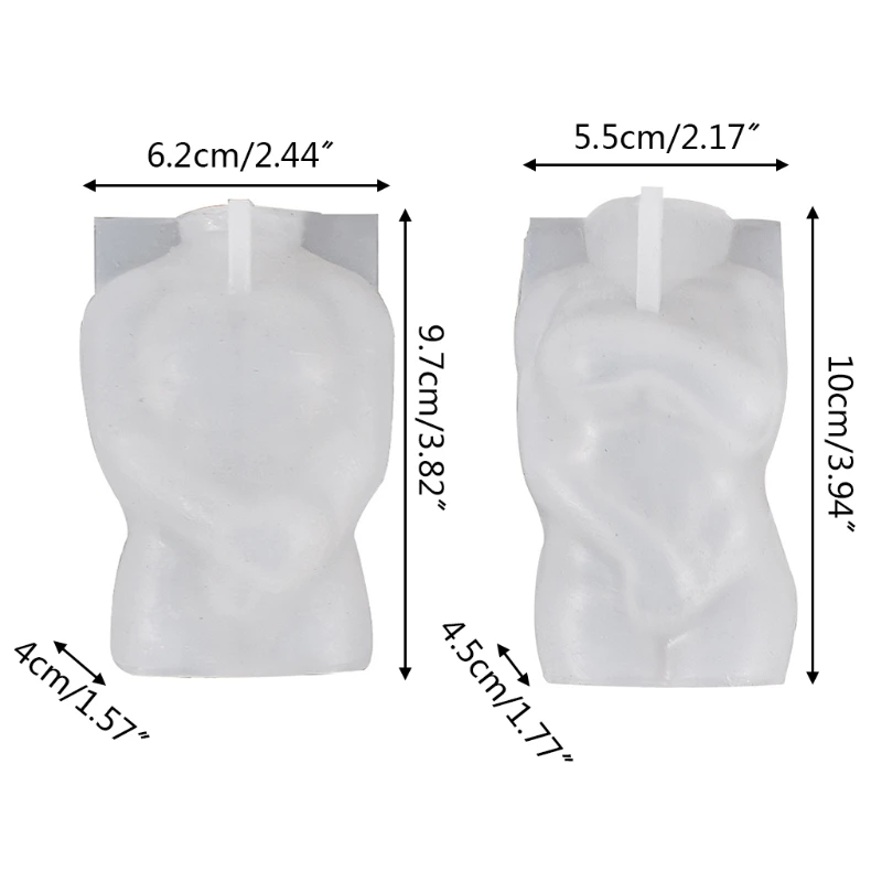 

3D Art Body Crystal Epoxy Resin Mold Men Women Human Aromatherapy Plaster Wax Silicone Mould DIY Crafts Clay Soap Candle E56F