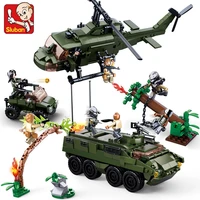 military heroes movie armored vehicle car helicopter army building blocks sets soldiers figures educational toys for children