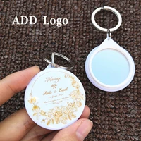 50pcs wedding gifts for guests baby shower wedding favors keychain mirror baptism gift for guest birthday personalization