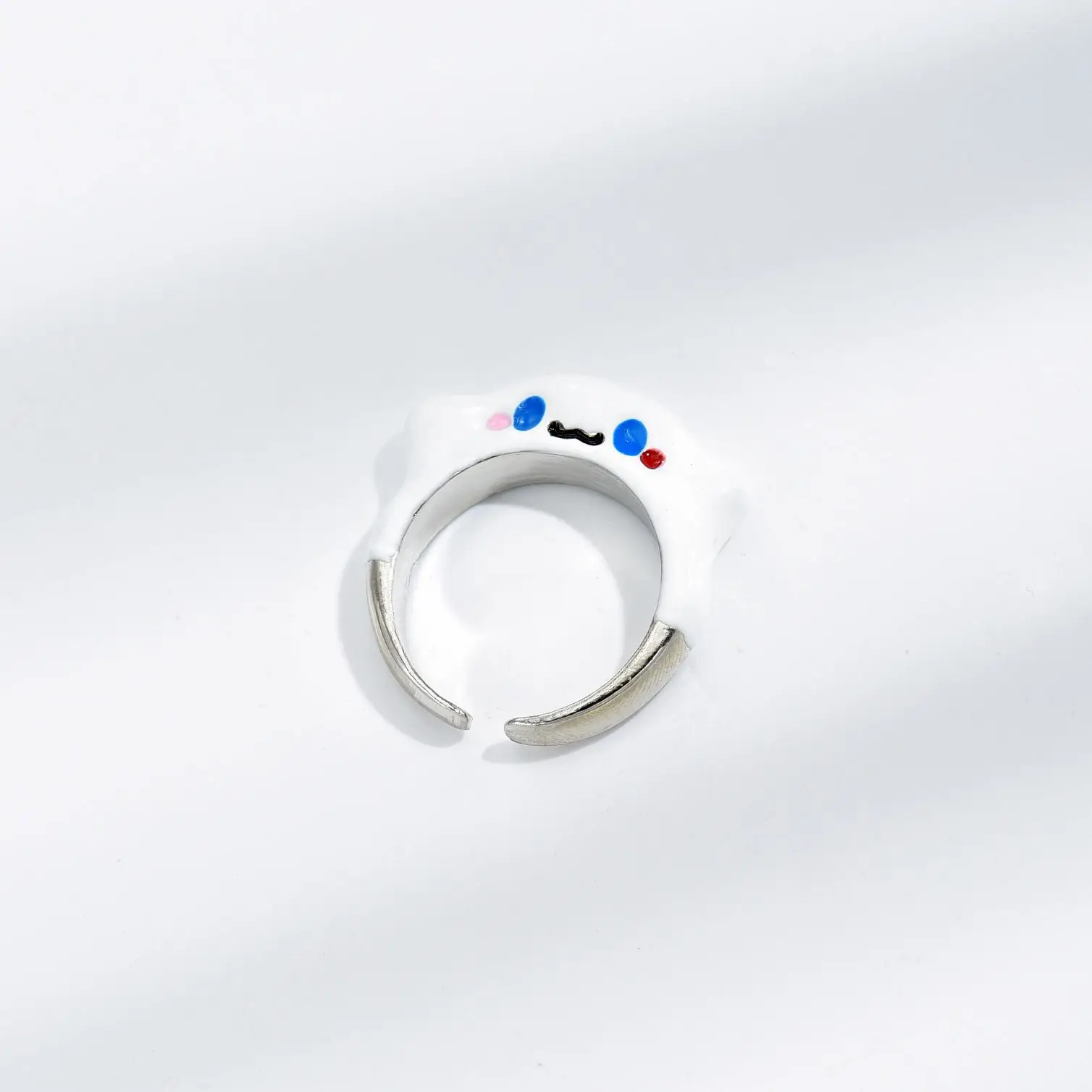 Каваи Дешевая Цена 2021 Новая Бантовая Кошка Cinnamoroll Картинка Sanrios Милый Открывающийся Регулируемое Креативное Кольцо Подарки для Пар