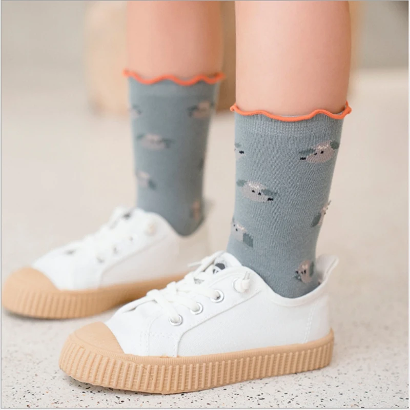 Winter Autumn baby girl socks Princess Socks Winter Baby Socks Long Printed cute fruit pattern Print 1-5Years
