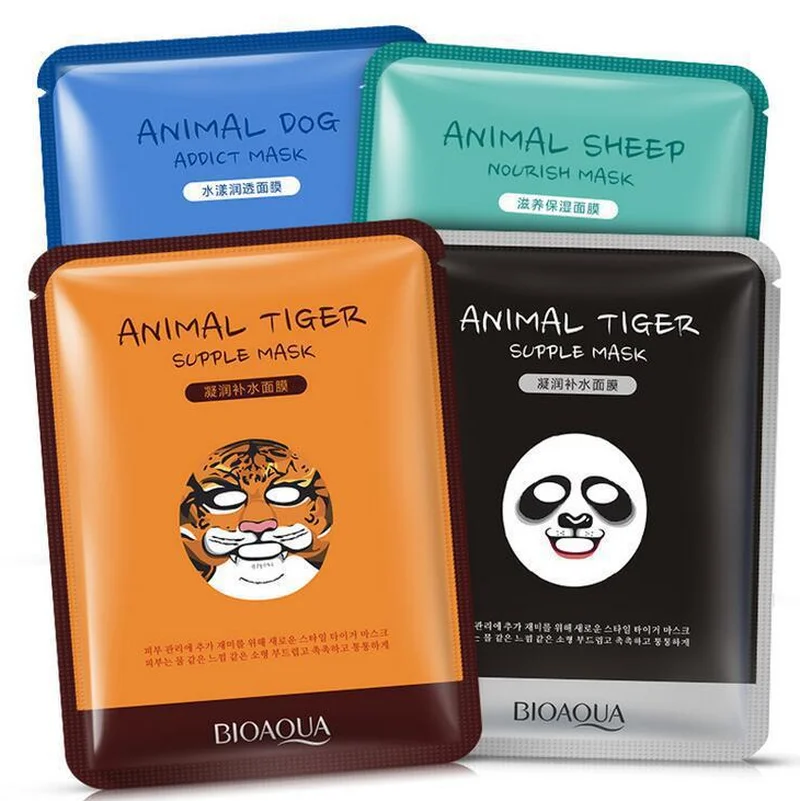 10 шт. животных мотивы Корея маска для лица горячая Распродажа увлажняющая Лист