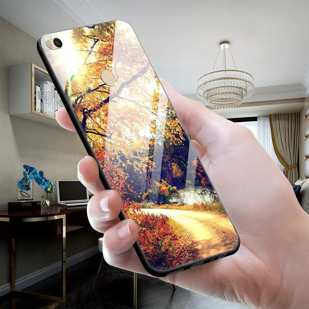 Для Xiaomi mi Max 2 Чехол жесткая задняя крышка из закаленного стекла для Xiaomi mi Max2, мягкий силиконовый чехол-бампер из ТПУ для mi Max 2, чехол для телефона s