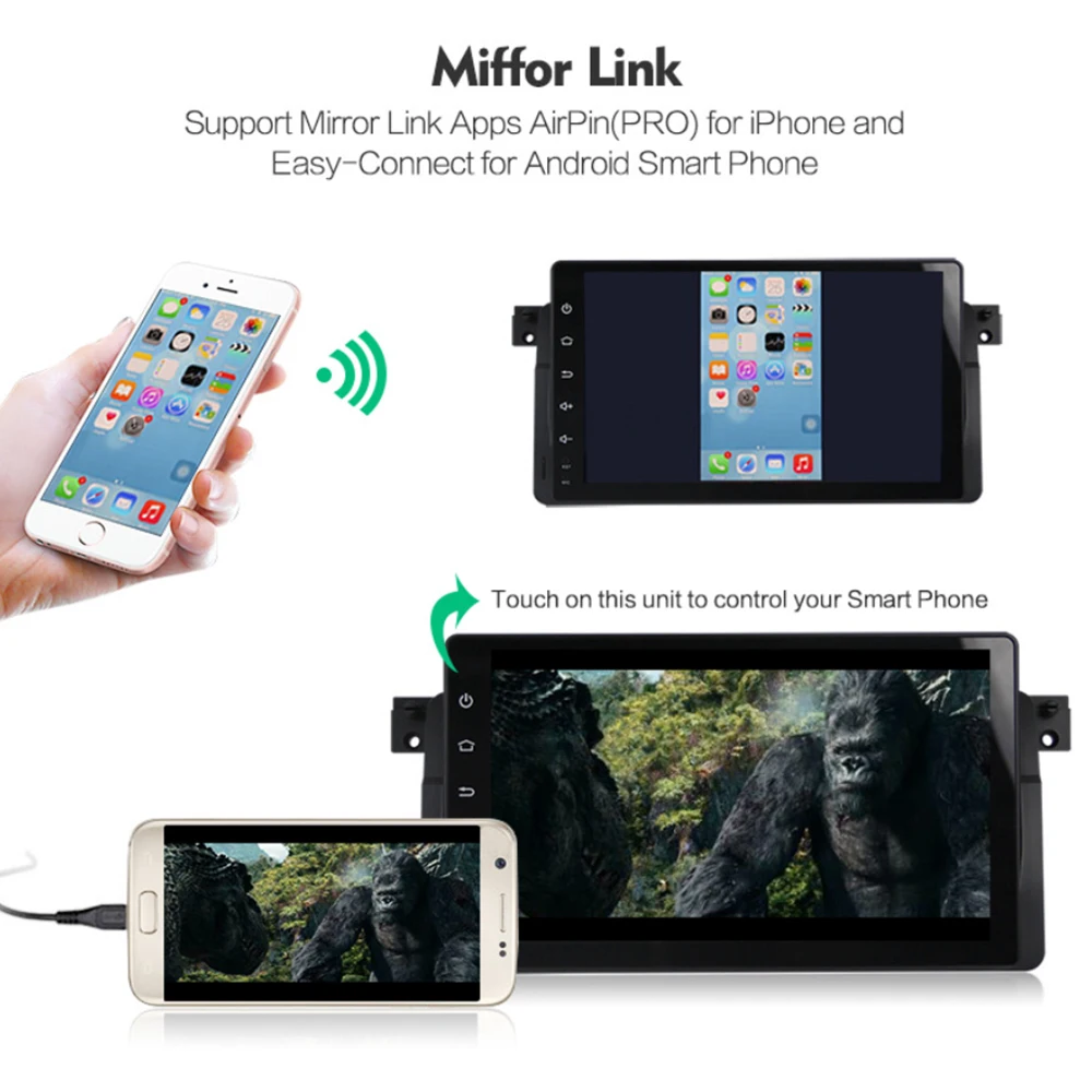 Автомобильный мультимедийный плеер стерео система на Android с Bluetooth Wi Fi монитором 9