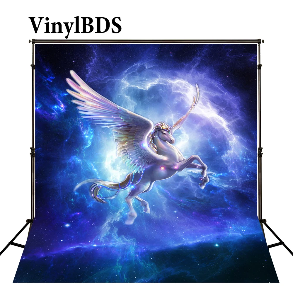 

Винилбдс фоны Единорог детский фон сфондо Natale синий фон для фотосъемки дети для фотостудии