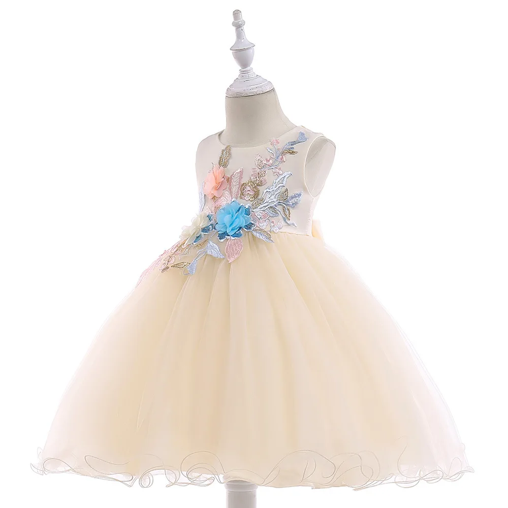 

Summer Flower Kids Dress For Girls Evening Party Wedding Princess Dresses Baby Girl Birthday Bridesmaid Dress 3 10 Years Costume