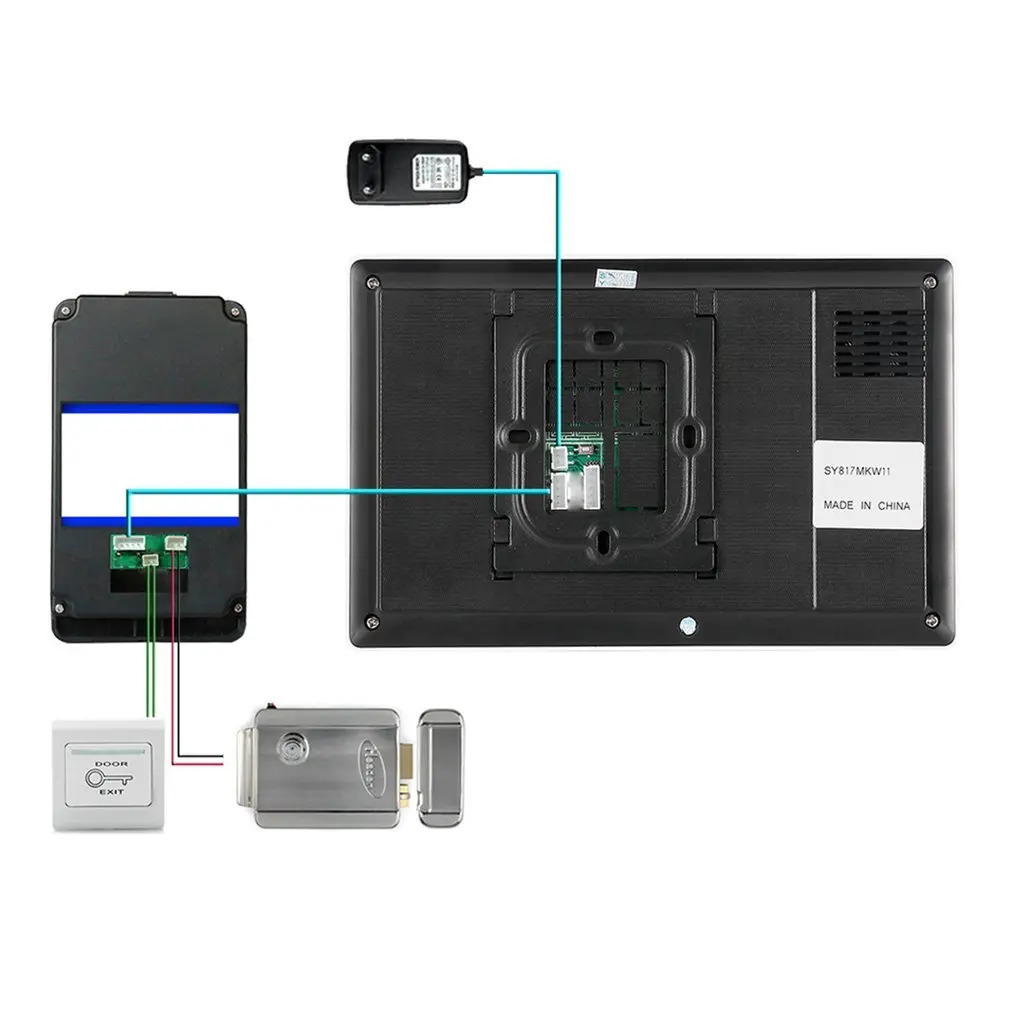 Проводной видеодомофон дверной звонок с ИК-камерой 7 дюймов RFID пароль ночное