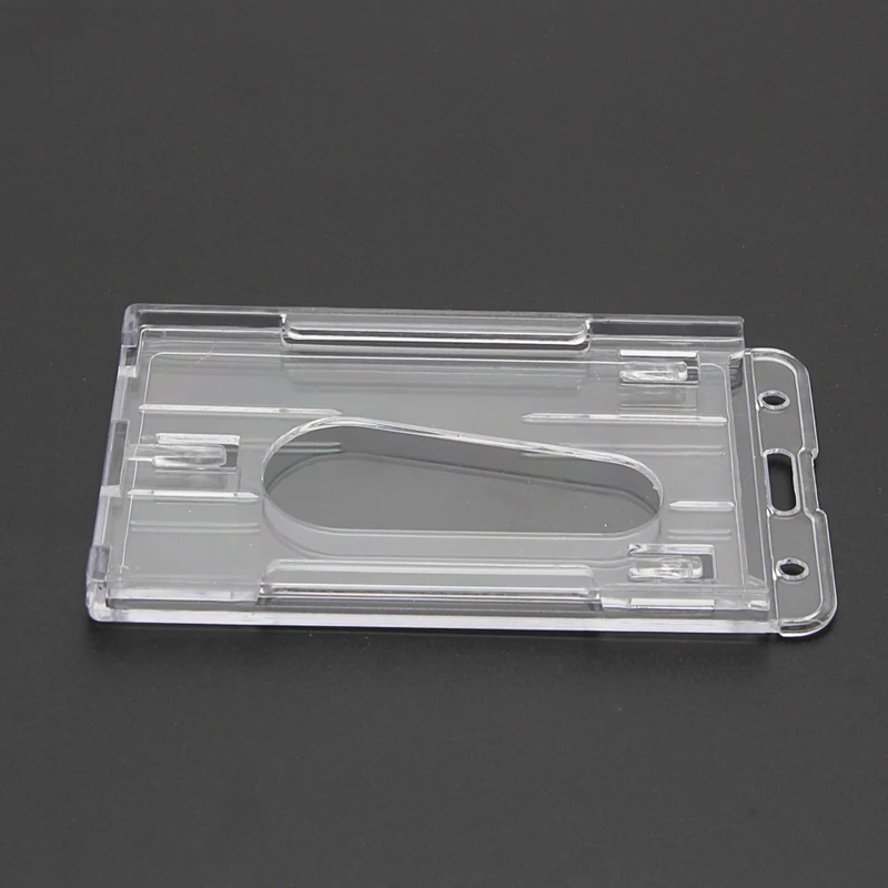 

5 PCS Hard Plastic ID Access Card Cover Credit Card Case Badge Holder Double Side 2020 New
