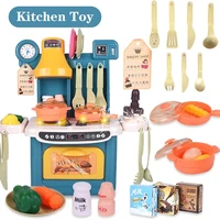 children kitchen toys furniture simulation dinnerware boys girls kids education play tool christmas gift electrical cooking food