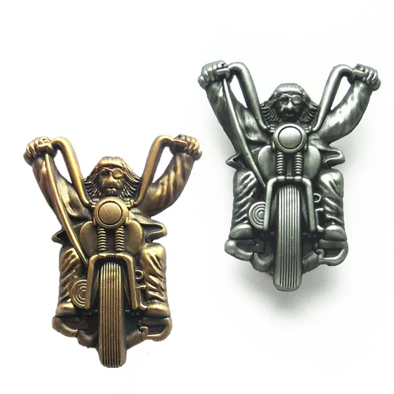 Классический пиратский одноглазный металлический значок для мотоциклетного