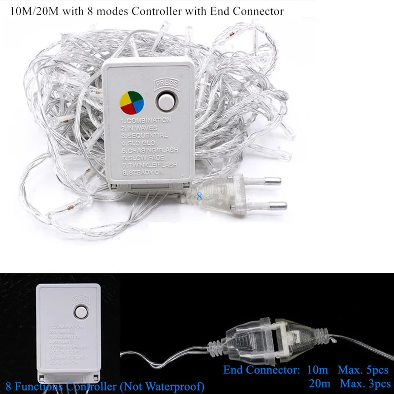 

110V/220V 10m 20m Led Fairy Light Garlands Christmas Tree Light for Indoor and Outdoor Using Twinkle Fairy decoration Lights