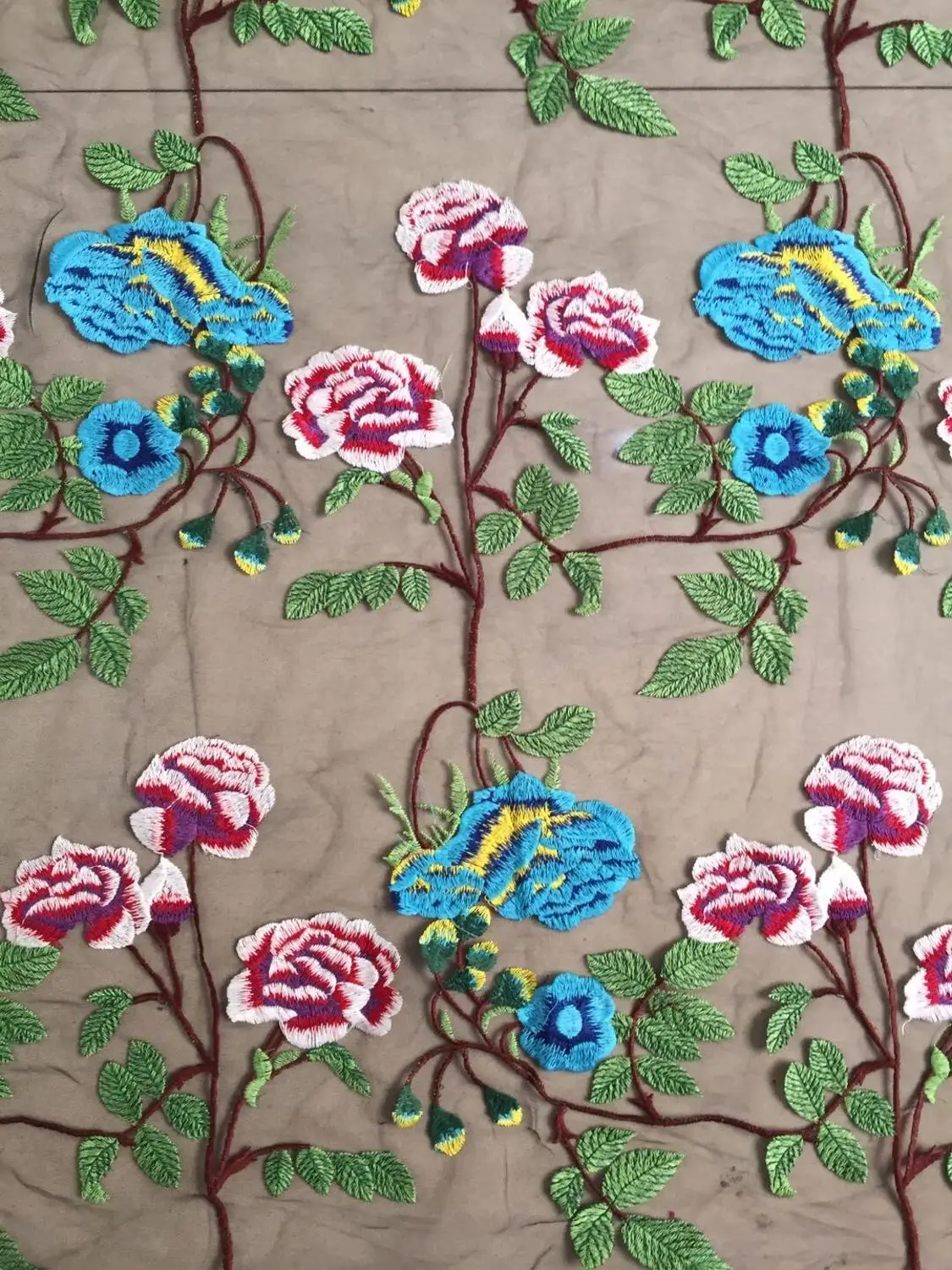 Модная Тюлевая вышивка французская сетчатая кружевная ткань фототкань с