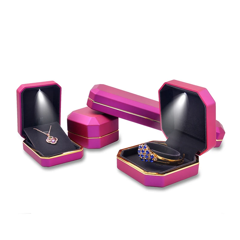 Шикарный Бархатный Чехол для ювелирных украшений со светодиодсветодиодный