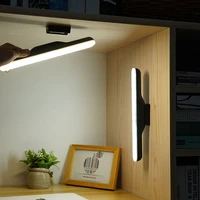 creative magnet led reading lamp stepless dimmable wall lamp built in usb rechargeable battery for desk studing mirror cabinet