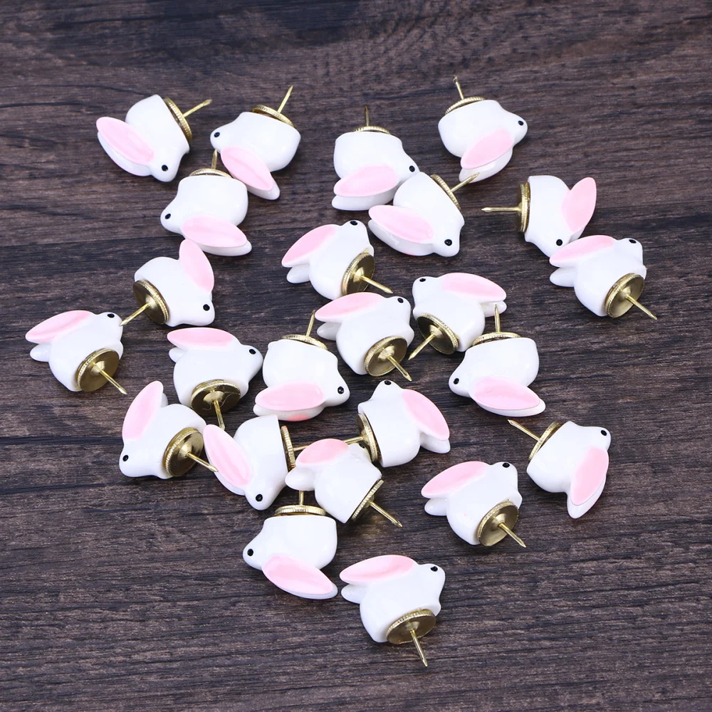 

24 Pcs Bunny Thumbtacks Cartoon Drawing Pin Push Pin Set for Maps Calendar
