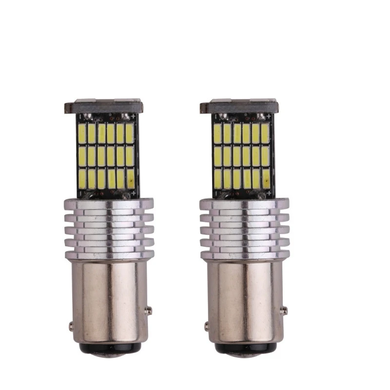 1 шт. 1156 Ba15s P21w 1157 3157 7443 Светодиодная лампа 4014 45Smd Автомобильная подсветка заднего хода Canbus поворотники