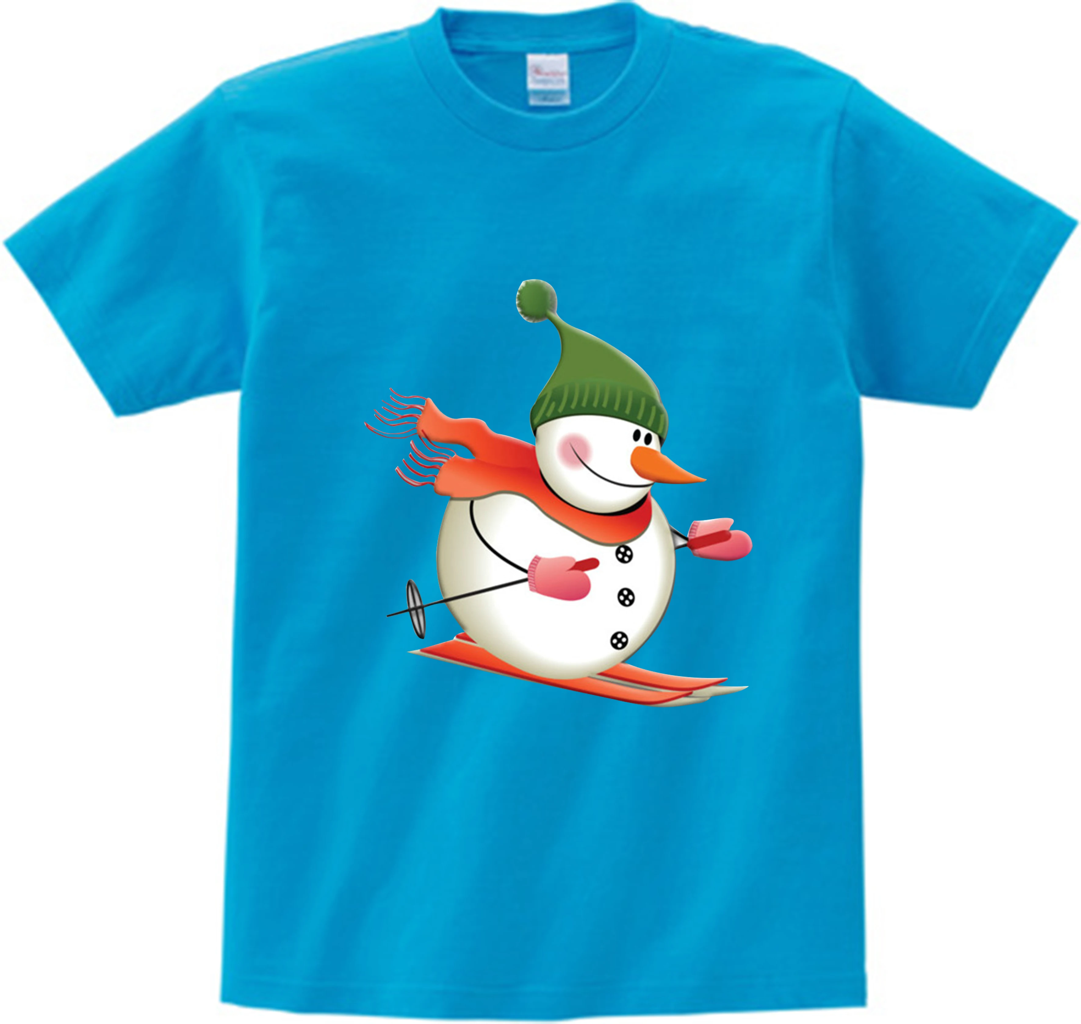 

Snowman Children T Shirts 2020 summer Short Sleeve casual Boys Girls T-Shirts Kids vogue tops Tee Shirts boy Clothes 2-13year N