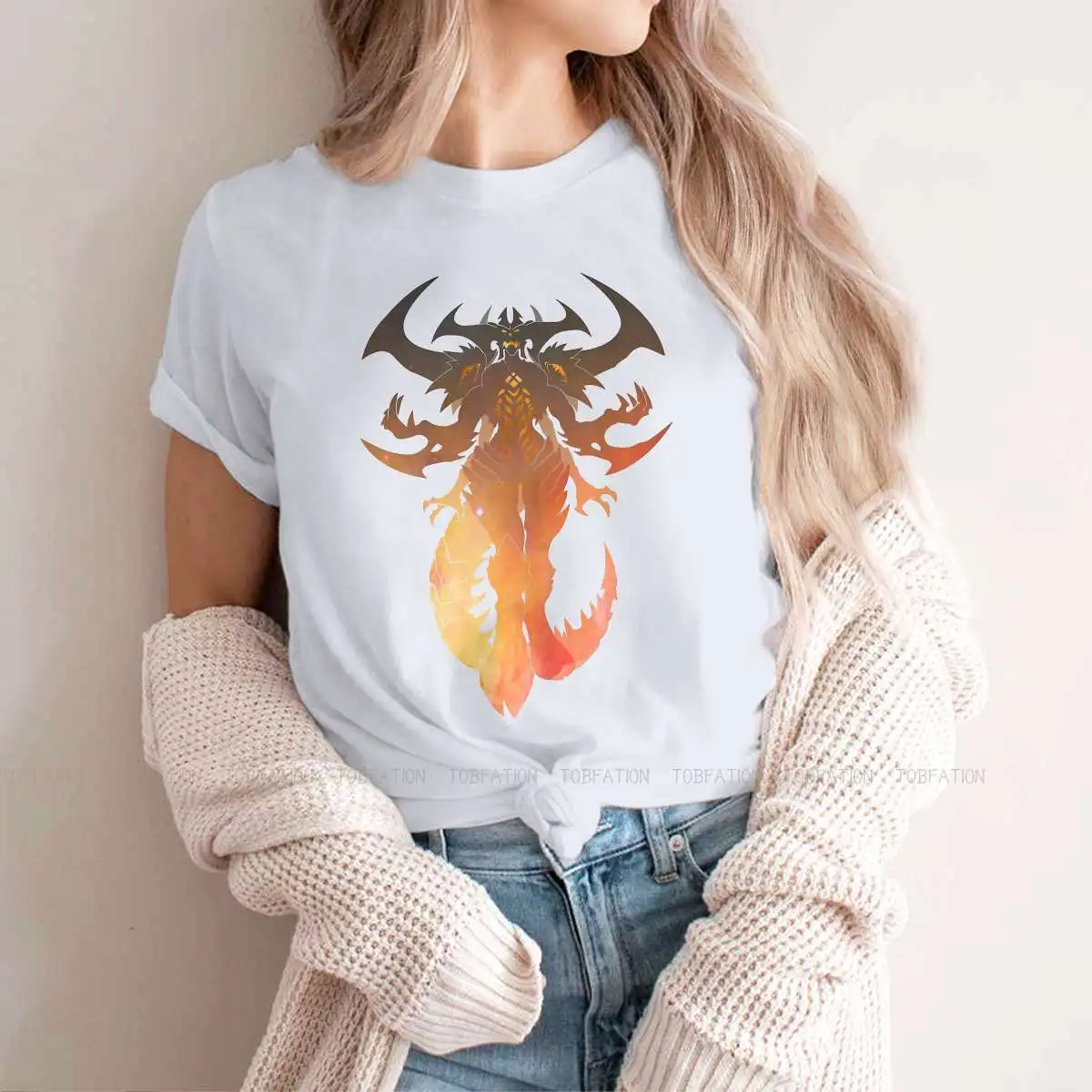 

Daemon Lord TShirt For Girls Diablo Tristram Evils Game Tops Harajuku Ladies T Shirt Cotton Graphic Loose