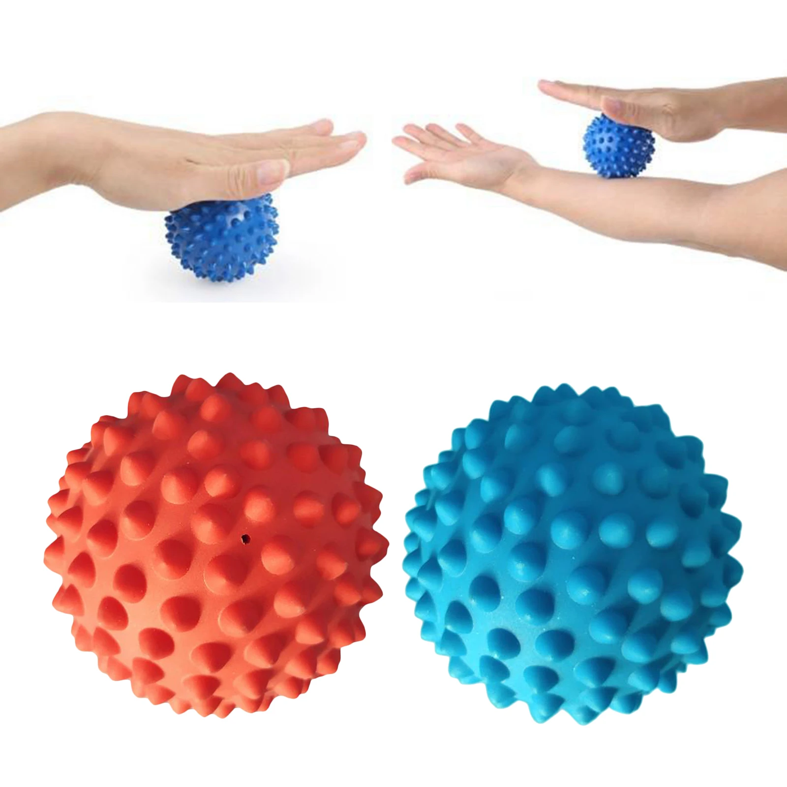 

Foot Massager Roller Spiky Massaging Ball for Plantar Fasciitis 9cm Dia, PVC Material
