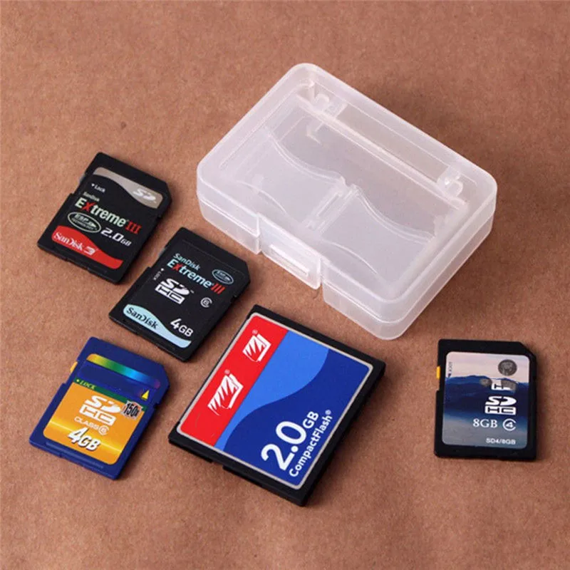 Защитный чехол для карт Micro SD SDHC TF MS 5 слотов двухслойный жесткий пластик