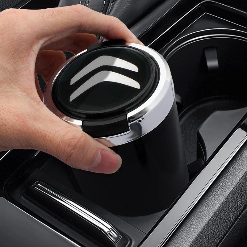

With Led Lights Cover Car Ashtray Garbage Storage Cup Interior Accessories for Citroen C1 C2 C3 C4 C5 C6 C8 C4L DS DS3 DS4 DS5