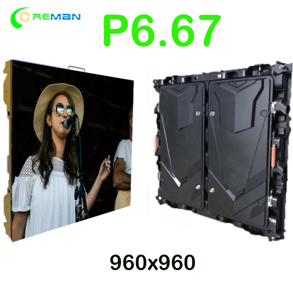 Большой полноцветный светодиодный видеотелевизор P5 P6.67 наружный шкаф 96x96