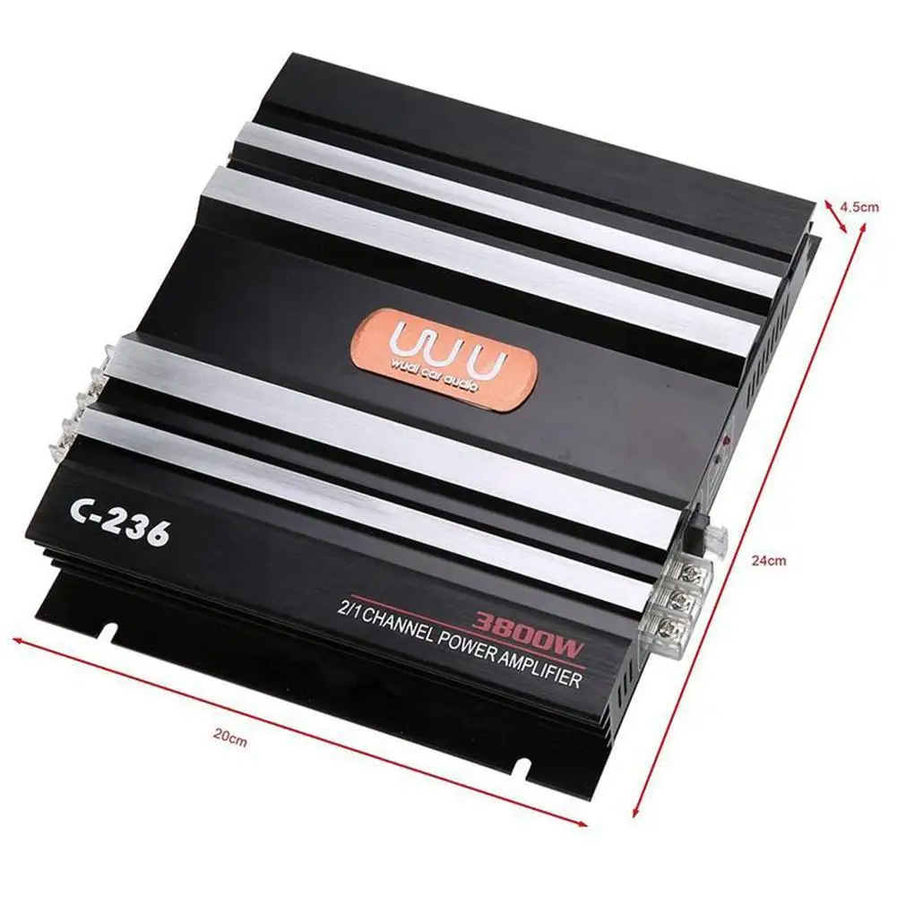 

Car Amplifier Digital 2-channel Black Aluminum Alloy Home Amplifier, Audio Stereo For Car Car Suitable Power High-power K1B1