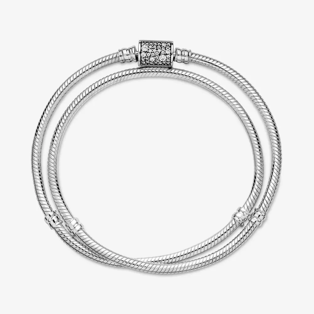 

pulsera pandora plata de ley 925 accesorios original pulseras de plata 925 mujer 100% plata brasalete pandora plata 925 original
