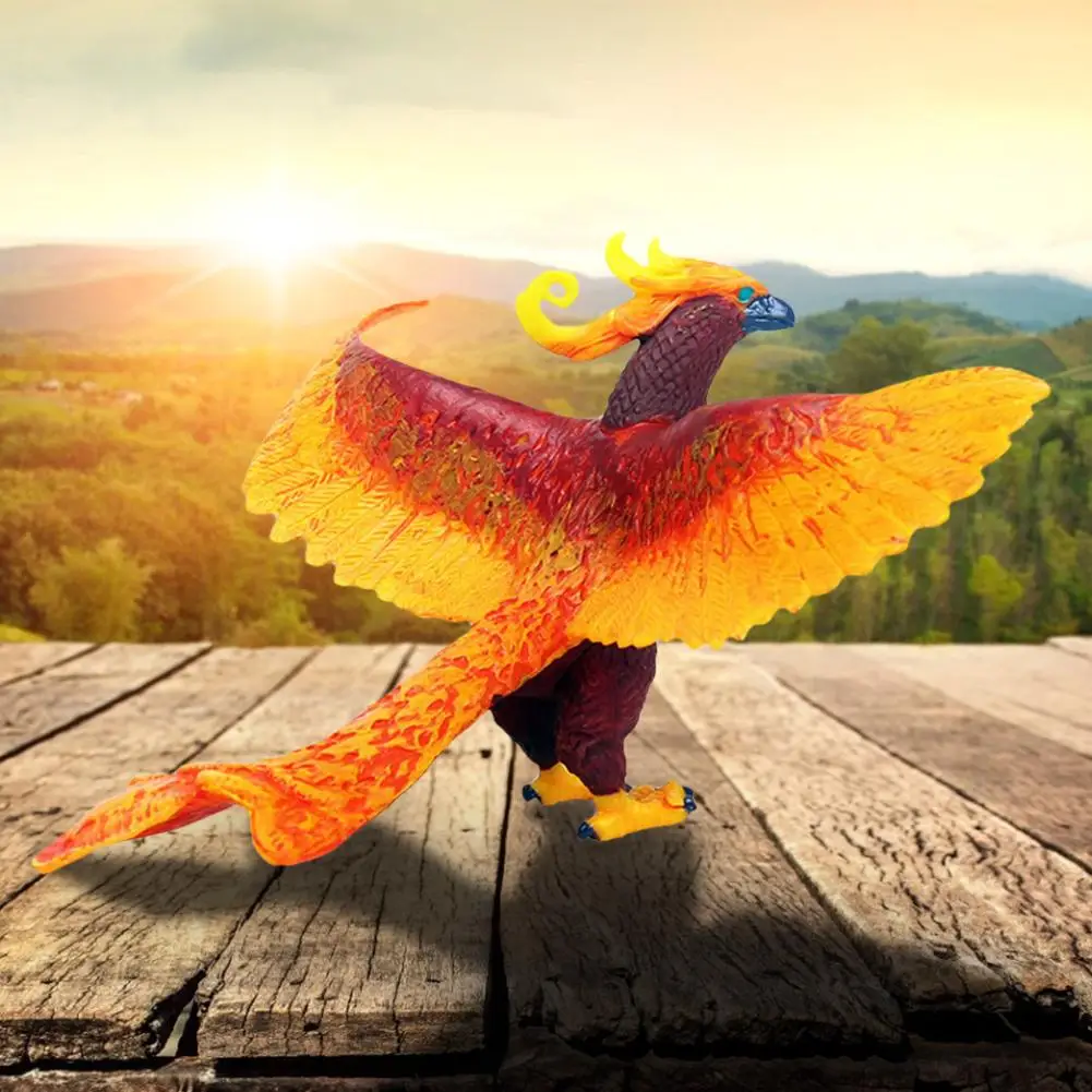 Оригинальная имитация китайского Феникса красный павлин экшн-фигурки птица ПВХ