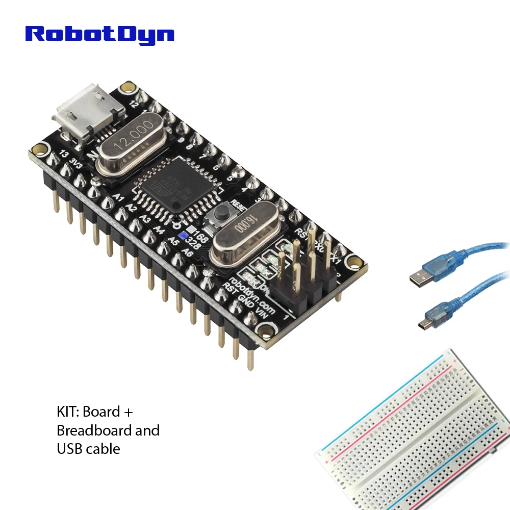 Nano CH340/ATmega328P MicroUSB, колодки припаяны. Compatible for Arduino Nano V3.0