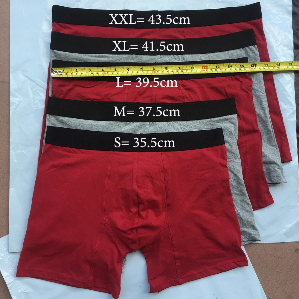 Трусы боксеры мужские хлопок цвет в ассортименте M L XL XXL XXXL 6 шт./лот|Мужские трусы