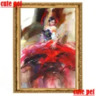 Абстрактная танцовщица, вышивка крестом, мозаика сделай сам, алмазная вышивка, квадратные Стразы, круглые стразы для украшения гостиной, без рамки